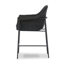 Solara Outdoor Bar Counter Stool - Faux Black Hyacinth Counter