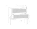 AVIDA NIGHTSTAND - GOLD BLACKNATURAL