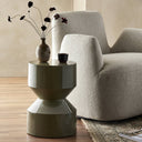 Solara Ara End Table - Moss Lacquered Concrete