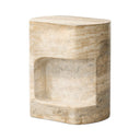 Veritas Clementine End Table - Textured Sandy Grey