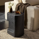 Veritas Clementine End Table - Distressed Graphite Concrete