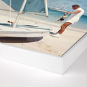 Luxe Artistry Boating In Antigua by Slim Aarons - 48X48 White Maple