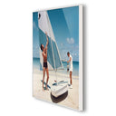 Luxe Artistry Boating In Antigua by Slim Aarons - 24X24 White Maple