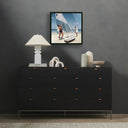 Luxe Artistry Boating In Antigua by Slim Aarons - 24X24 Black Maple