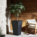 Koto Planter - Tall Black Concrete