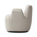 Luxe Haven Reed Swivel Chair - Crete Pebble