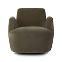 Luxe Haven Reed Swivel Chair - Sapphire Khaki