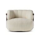 Luxe Haven Doss Swivel Chair - Altro Snow