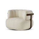 Luxe Haven Doss Swivel Chair - Altro Snow
