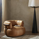 Luxe Haven Doss Swivel Chair - Palermo Cognac