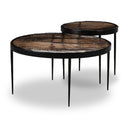 Verano Nesting Tables - Smoked Brown Cast Glass