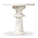 Aventine Skylar End Table - Polished White Marble