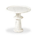 Aventine Skylar End Table - Polished White Marble