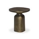 Aria Odessa End Table - Textured Aged Brass
