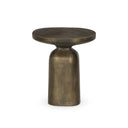 Aria Odessa End Table - Textured Aged Brass