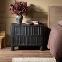 Luxe Haven Ezri Nightstand - Black Oak