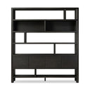 Valentina Wide Bookcase - Smoked Black Oak