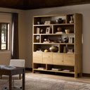 Thalia Wide Bookcase - Worn Oak