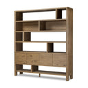 Valentina Wide Bookcase - Worn Oak