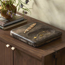 Luxe Living Rossi Catchall - Rocky Brown Marble