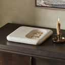 Luxe Living Rossi Catchall - Cream Marble