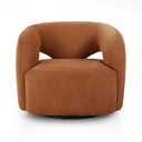 Solara Swivel Chair - Nubuck Cognac