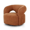 Aveline Mazie Swivel Chair - Nubuck Cognac