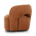 Solara Swivel Chair - Nubuck Cognac