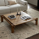 Aveline Marcia Square Coffee Table - Natural Reclaimed French Oak