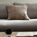 Handwoven Stripe Wool Pillow - 20X20 Natural Wool