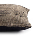 Handwoven Stripe Wool Pillow - 20X20 Black Wool