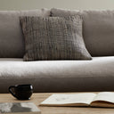 Handwoven Stripe Wool Pillow - 20X20 Black Wool