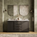 Valerio Millie Double Vanity - Satin Drifted Black Veneer