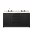 Valerio Millie Double Vanity - Satin Drifted Black Veneer