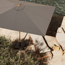 Luxe Baska Outdoor Rectangular Umbrella - Arashi Graphite