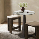 Brio Bar Counter Table - Honed White Marble Counter