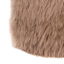 Luxe Lalo Lambskin Pouf - Brown Lambskin