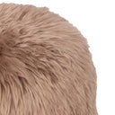 Luxe Lalo Lambskin Pouf - Brown Lambskin
