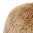 Luxe Lalo Lambskin Pouf - Beige Lambskin
