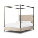 Solara Anderson Canopy Bed - King Palm Ecru