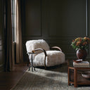 Aveline Sandro Chair - Champagne Mongolian Fur