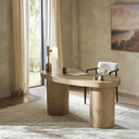 Verity Leeds Desk - Blonde Oak Veneer