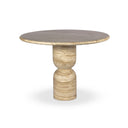 Alaric Figueroa Dining Table - 42 Light Beige Travertine