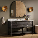 Alaric Toulouse Single Wide Vanity - Satin Black Veneer