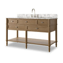 Alaric Toulouse Single Wide Vanity - Washed Blonde Oak Veneer