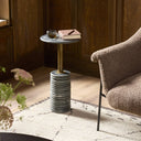 Aveline Reeves End Table - Black Marble