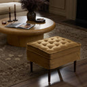 Luxe Haven Cole Small Ottoman - Broadway Gilt