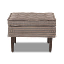 Luxe Haven Cole Small Ottoman - Rodin Bark