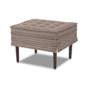 Luxe Haven Cole Small Ottoman - Rodin Bark
