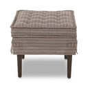 Luxe Haven Cole Small Ottoman - Rodin Bark